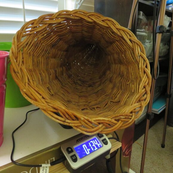 Cornucopia Wicker Basket 21" long 11" wide Natural Colored Woven Rattan Fall - Picture 15 of 15